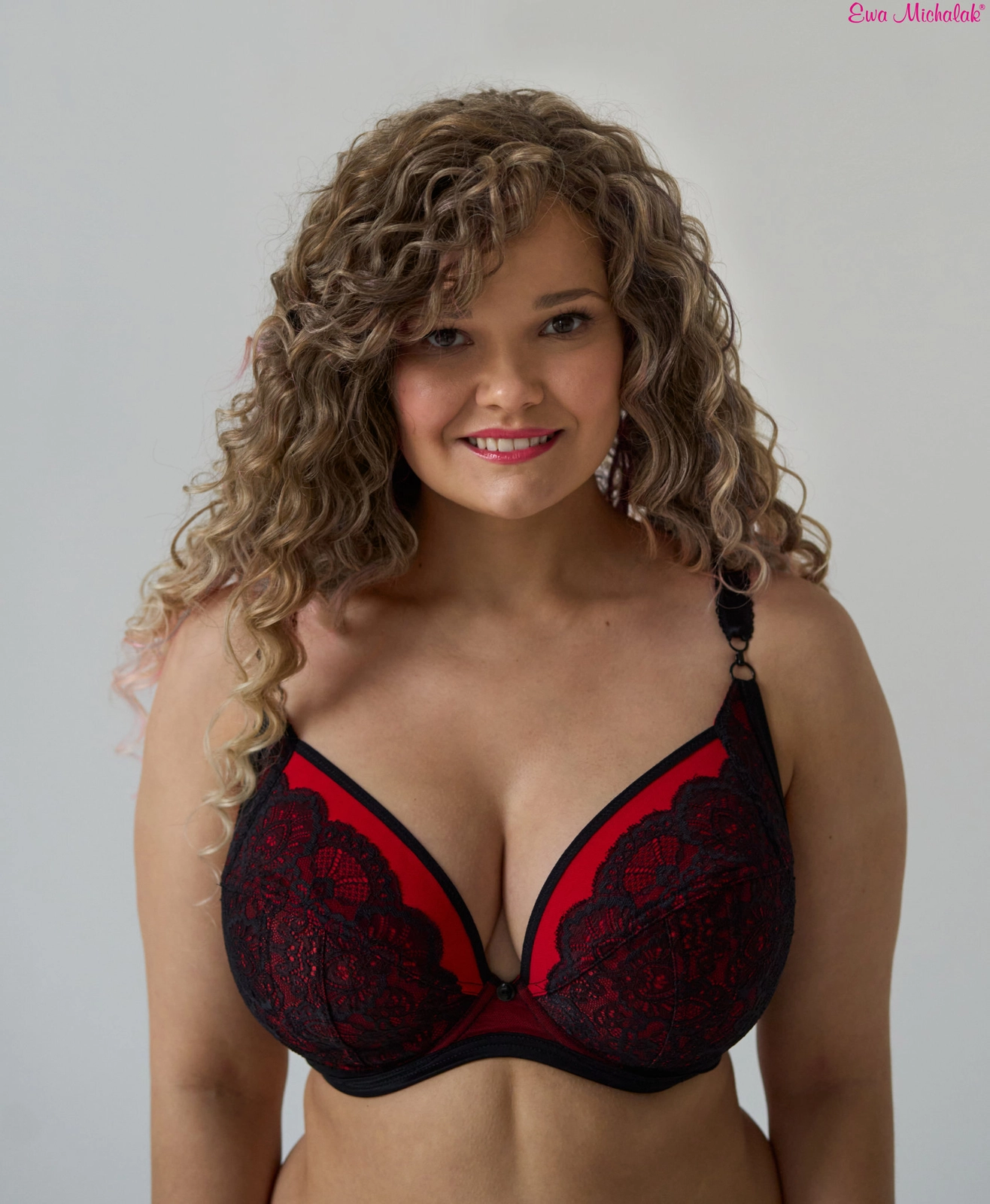 Bra soft bleck with red PLM Red Bella