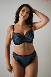 Bra soft black with blue BML Blue Bella
