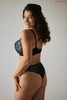 Bra soft black with blue BML Blue Bella