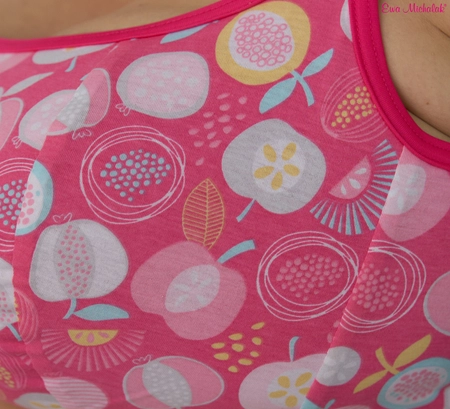 Top without underwires pink Cotton Sleeping Top FB Owocycki