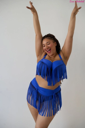 Bra Padded blue with black PL Bra for swimsuit Charleston