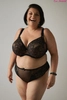 Bra semi-soft black with beige FB-PL Bella