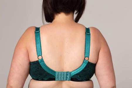Bra semi-soft green with black FB Emerald