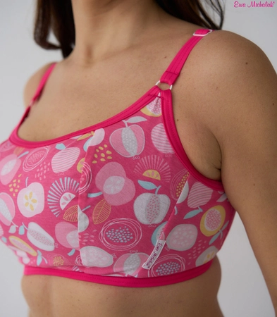 Top without underwires pink Cotton Sleeping Top Owocycki