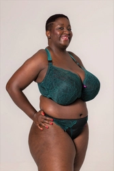 Bra semi-soft green with black FB Emerald