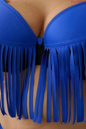 Bra semi-soft blue with black FB-PL Bra to the Swimsuit Charleston