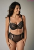 Bra padded black with beige S Bella