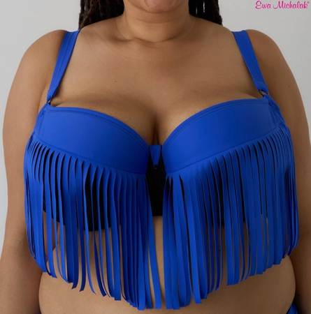 Bra Padded blue with black PL Bra for swimsuit Charleston