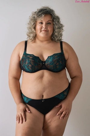 Bra soft black with green BML Hella