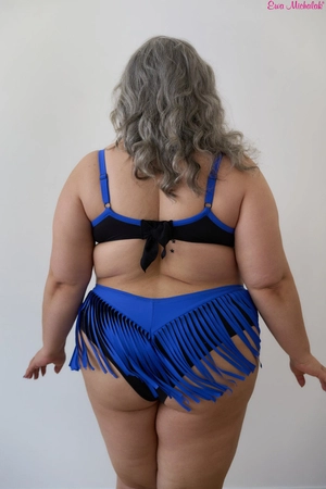 Bra Padded blue with black PL Bra for swimsuit Charleston
