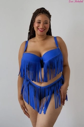 Bra Padded blue with black PL Bra for swimsuit Charleston