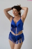 Bra soft blue with black PLM Bra for Swimsuit Charleston