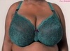 Bra semi-soft green with black FB Emerald