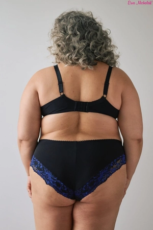 Bra soft black with navy blue BML Klara