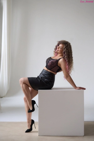 Top without underwire black with pink Top Rosa Bella