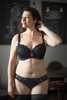 Bra soft black BM Koronkowy Tulipan
