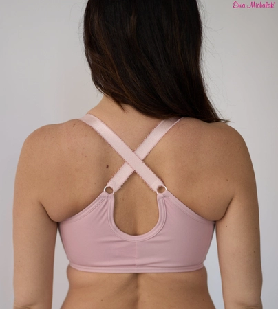 Powder pink underwired top fastened at the front Top FB Kliklak Pink