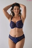 Bra soft navy blue on beige BML Granatnik