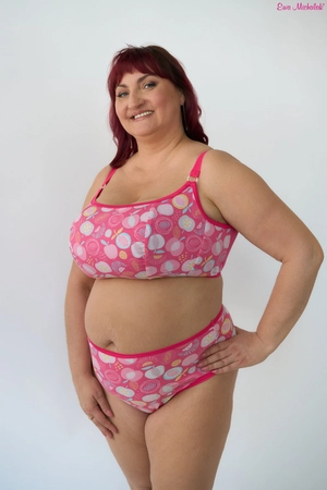 Top without underwires pink Cotton Sleeping Top FB Owocycki