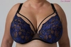Bra semi-soft navy blue with beige FB-PL Mystery 