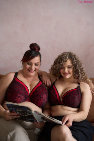 Bra semi-soft black with red FB-PL Red Bella