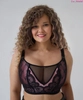 Top without underwire black with pink Top Rosa Bella