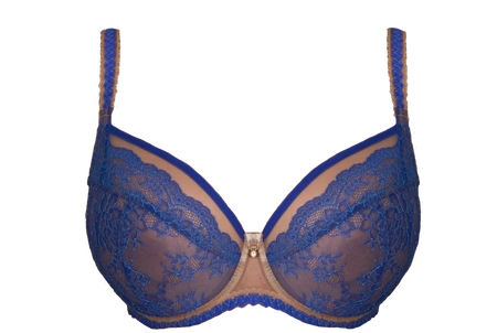Bra soft cornflower with beige BM Modrak