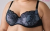Bra soft black with blue BML Blue Bella