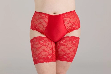 Garters self-supporting Scarlet