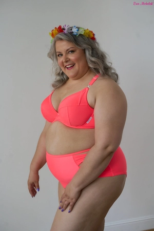 Bra soft coral/pink PLM Bra for Swimsuit Wściekły Koral