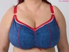 Top without underwire blue with red Top FB Country
