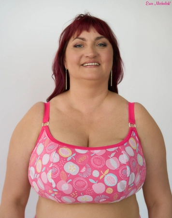 Top without underwires pink Cotton Sleeping Top FB Owocycki