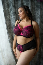 Bra semi-soft black magenta FB-PL Rose Gold