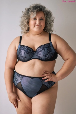 Bra soft black with blue BML Blue Bella