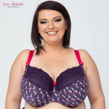 Bra semi-soft purple multicolor FB Marilyn M.