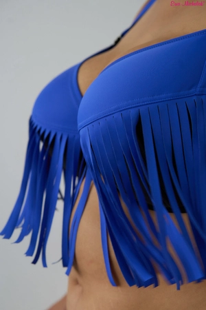 Bra semi-soft blue with black FB-PL Bra to the Swimsuit Charleston