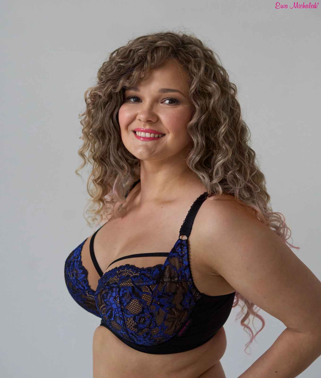 Bra soft black with navy blue BML Mystery