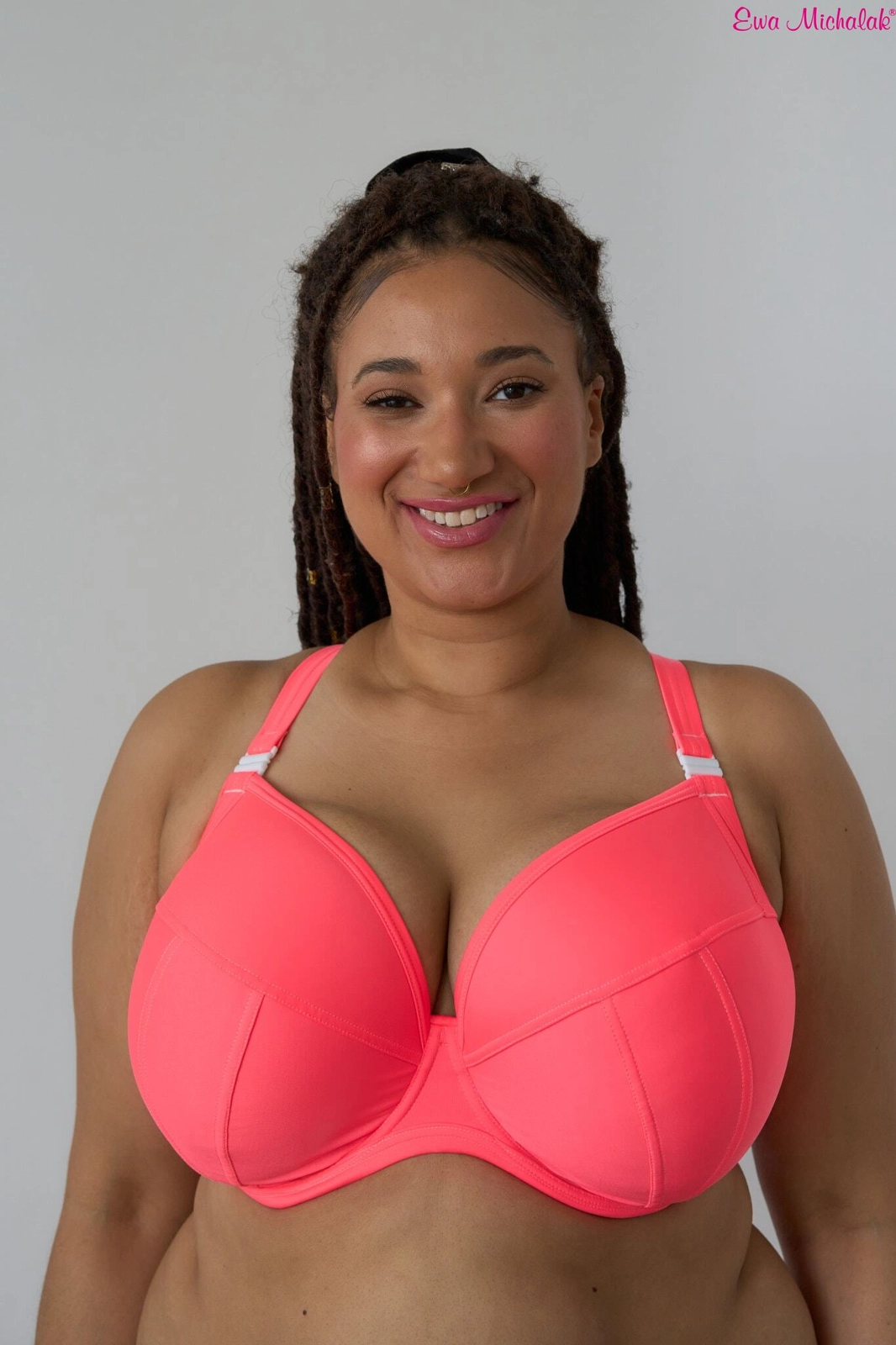 Bra semi-soft neon coral FB-PL Swimsuit Wściekły Koral