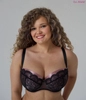 Bra padded black with pink S Rosa Bella