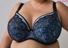 Bra semi-soft black with blue FB-PL Blue Bella
