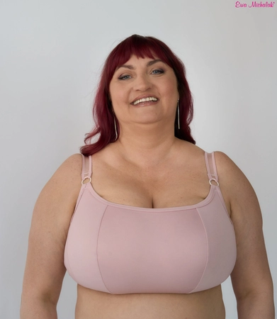 Top without underwires powder pink Top FB Puderek