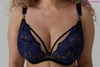Bra soft navy blue on beige PLM Mystery