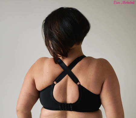 Bra semi-soft black with green FB-PL Hella