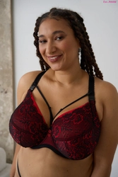 Bra semi-soft black and red FB-PL Miej dzień