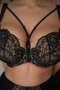 Bra padded black with cappuccino CHP Cappuccinka