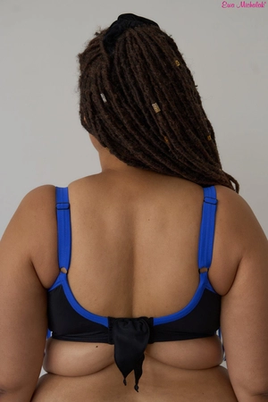 Bra semi-soft blue with black FB-PL Bra to the Swimsuit Charleston