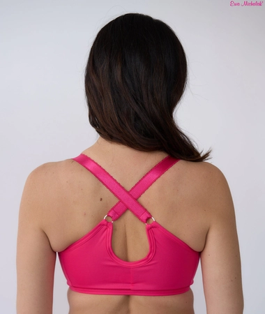 Pink underwired top with front closureTop FB Kliklak Malina