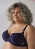 Bra soft navy blue on beige BML Granatnik