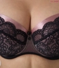 Bra padded black with pink S Rosa Bella