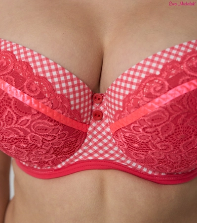 Bra padded coral S Kratkaceratka